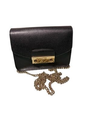 Furla Julia Mini Saffiano Leather Crossbody Bag | Chain Strap | Chic